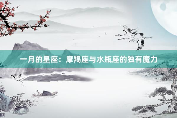 一月的星座：摩羯座与水瓶座的独有魔力